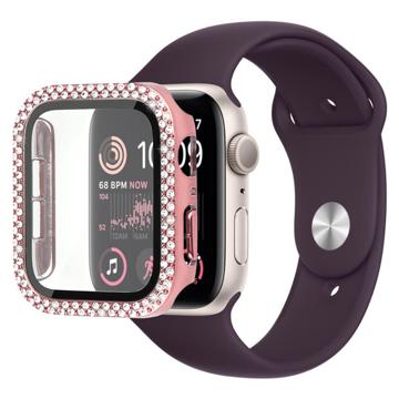 Coque Apple Watch SE (2022)/SE/6/5/4 en Décorative Strass avec Protecteur d\'écran - 44mm