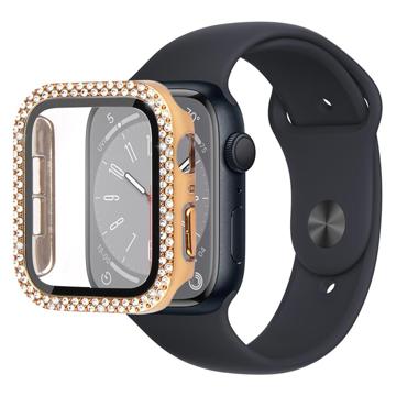 Coque Apple Watch Series 9/8/7 en Décorative Strass avec Protecteur d\'écran - 41mm - Doré