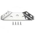 Lot de 10 équerres triangulaires en acier inoxydable avec 40 vis pour meubles - Argent