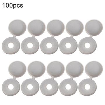 100 Pcs. Cache-vis en plastique à charnière