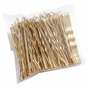Set de 100 épingles à cheveux - barrettes de 5cm pour femmes - or