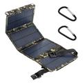 Chargeur solaire USB pliable 10W / batterie externe avec 4 panneaux - Camouflage
