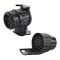 Adaptateur de remorque 13 broches vers 7 broches 12V - Lot de 2 - Noir