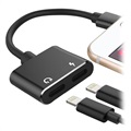 Adaptateur Lightning Charge & Audio 2-en-1 - Noir