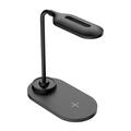 Lampe de bureau LED 2-en-1 avec chargeur sans fil rapide de 15W - Noir