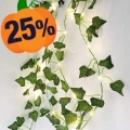 Guirlande lumineuse à 20 LEDs avec feuilles vertes - 2 Pcs.