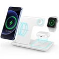 Station de Charge Sans Fil 3-en-1 - Apple Watch, iPhone, AirPods (Emballage ouvert - Excellent) - Blanc