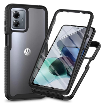 Coque Motorola Moto G54 - Série 360 Protection - Noire / Claire