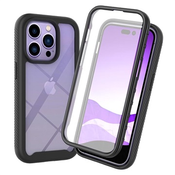 Coque iPhone 14 Pro - Série 360 Protection - Noire / Claire