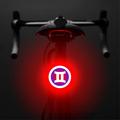 3664 feu arrière de vélo créatif IPX2 étanche petit vélo lumière LED support USB charge pour le cyclisme en plein air - Gemini