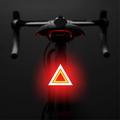 3664 feu arrière de vélo créatif IPX2 étanche petit vélo support de lumière LED chargement USB pour le cyclisme en plein air - Avertissement Triangle