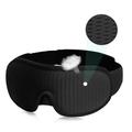 Masque de sommeil 3D profilé et respirant avec sangle réglable - Noir
