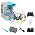 4DRC 4D-V49 Drone en forme de ballon de football avec contrôle gestuel et 3 batteries - Blanc
