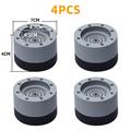 4Pcs Anti Vibration Washing Machine Foot Pads Noise Cancelling Heighten Mat for Washer and Dryer Machine - Gris