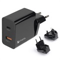Chargeur de Voyage Rapide USB 4smarts VoltPlug - USB PD & QC3.0 - 18W - Noir