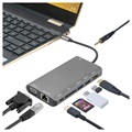 Hub USB-C 8-en-1 4smarts - HDMI, Etheret, 2 x USB 3.0 - Gris Sidéral