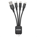 Câble de Chargement 4smarts GlowCord 3 en 1 - 6cm