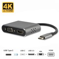 Adaptateur USB-C Double Écran 4smarts OfficeCord - Samsung Dex, Huawei MateDock