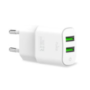 Chargeur mural Puro Mini Dual USB - 12W - Blanc