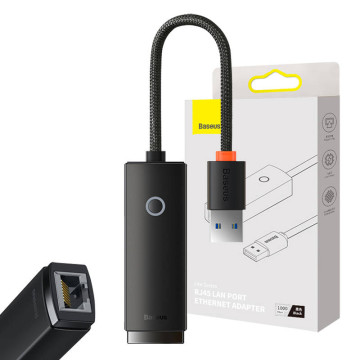 Baseus Adaptateur réseau Lite Series USB à RJ45 WKQX000101 - noir