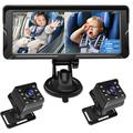 Babyphone 6.8" avec deux caméras HD 1080P avec rotation à 360°