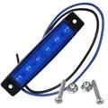 Feu de position latéral étanche à 6 LED pour bateaux, remorques, camions et camping-cars 12V/24V - Bleu