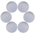 6 Pcs. Sous-verres en cuir PU Ø 10 cm - Argent