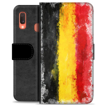 Étui Portefeuille Premium Samsung Galaxy A20e - Drapeau Allemand