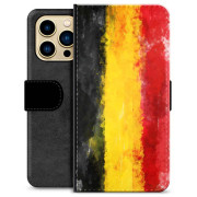 Étui Portefeuille Premium pour iPhone 13 Pro Max - Drapeau Allemand