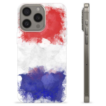 Coque iPhone 15 Pro Max en TPU - Drapeau Français