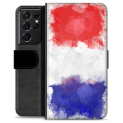 Etui Flip Premium Samsung Galaxy S21 Ultra 5G - Drapeau Français