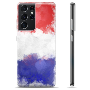 Coque Samsung Galaxy S21 Ultra en TPU - Drapeau Français