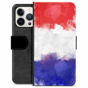 Étui Portefeuille Premium pour iPhone 13 Pro - Drapeau Français