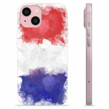 Coque iPhone 15 en TPU - Drapeau Français