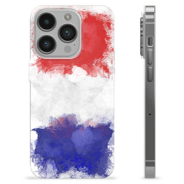 Coque iPhone 14 Pro en TPU - Drapeau Français