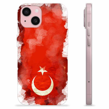 Coque iPhone 15 en TPU - Drapeau Turc