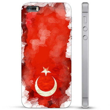 Coque Hybride pour iPhone 5/5S/SE - Drapeau Turc