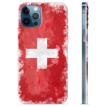 Coque iPhone 12 Pro en TPU - Drapeau Suisse