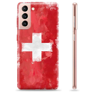 Coque Samsung Galaxy S21 5G en TPU - Drapeau Suisse