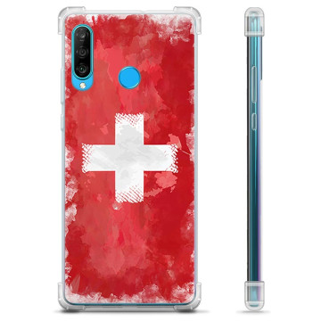 Coque Hybride Huawei P30 Lite - Drapeau Suisse