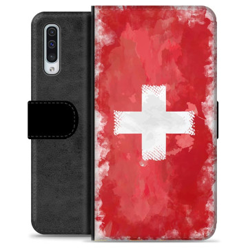 Étui Portefeuille Premium Samsung Galaxy A50 - Drapeau Suisse