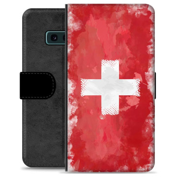 Étui Portefeuille Premium Samsung Galaxy S10e - Drapeau Suisse