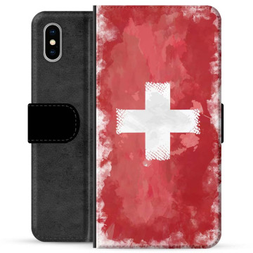 Étui Portefeuille Premium pour iPhone X / iPhone XS - Drapeau Suisse