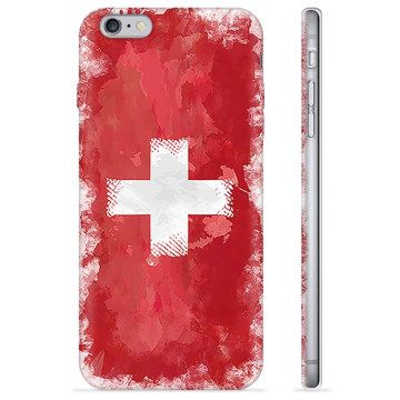 Coque iPhone 6 Plus / 6S Plus en TPU - Drapeau Suisse