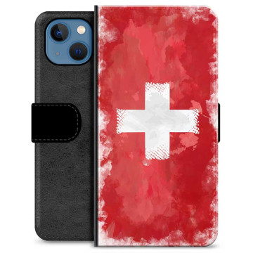 Étui Portefeuille Premium iPhone 13 - Drapeau Suisse