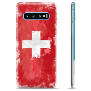 Coque Samsung Galaxy S10 en TPU - Drapeau Suisse