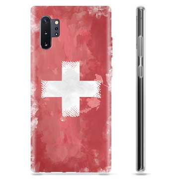 Coque Samsung Galaxy Note10+ en TPU - Drapeau Suisse