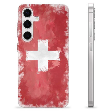 Coque Samsung Galaxy S24 en TPU - Drapeau Suisse