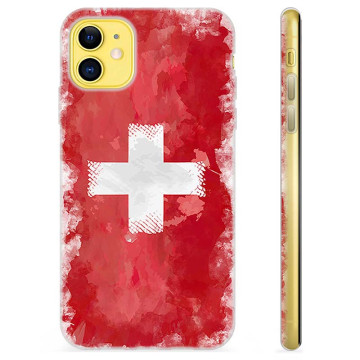 Coque iPhone 11 en TPU - Drapeau Suisse