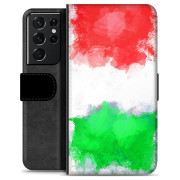 Etui Flip Premium Samsung Galaxy S21 Ultra 5G - Drapeau Italien